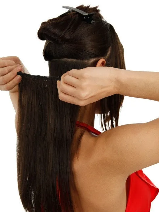 16" Human Hair Clip In Extensions (2pc) | Discontinued