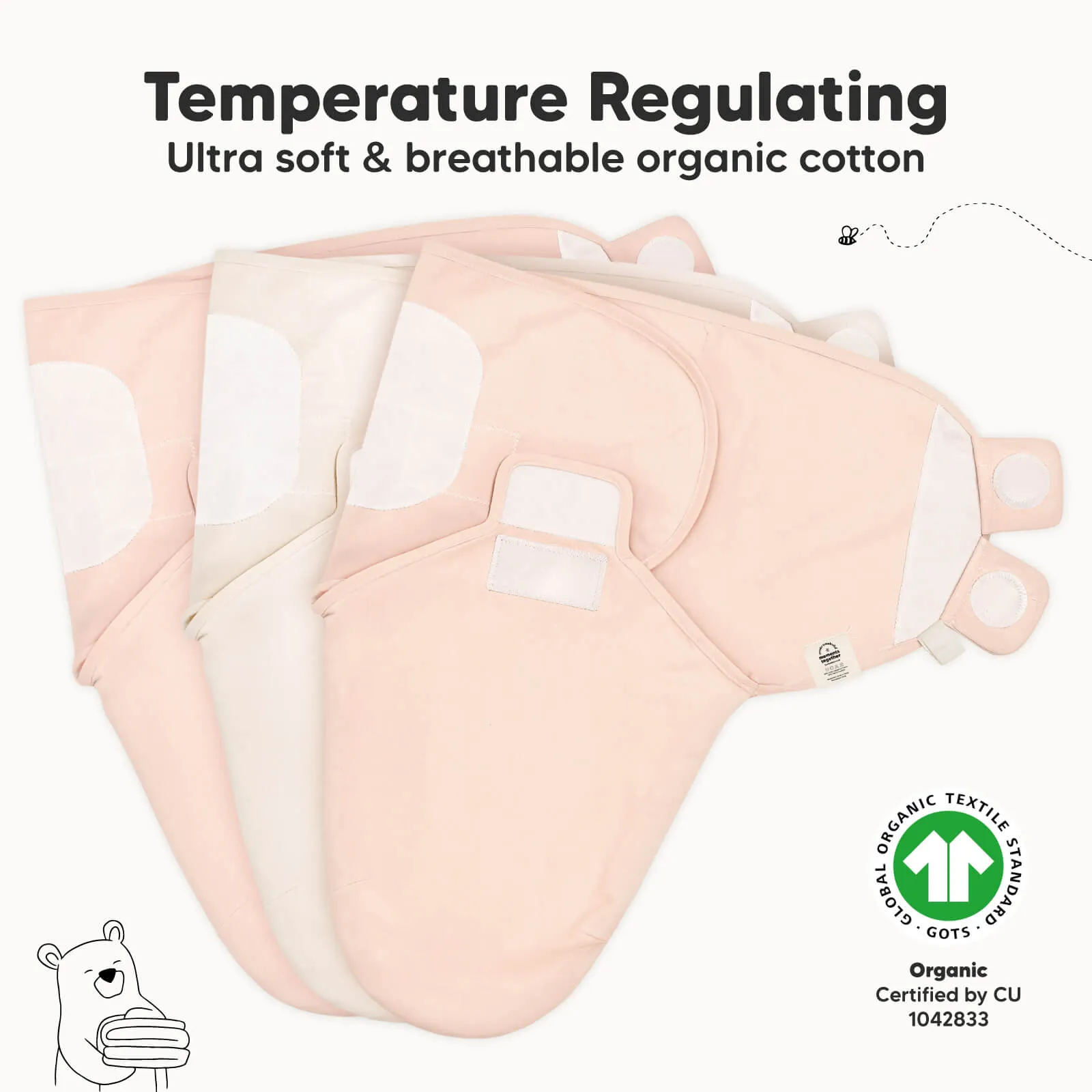 3-Pack Soothe Swaddle Wraps (Angelic)