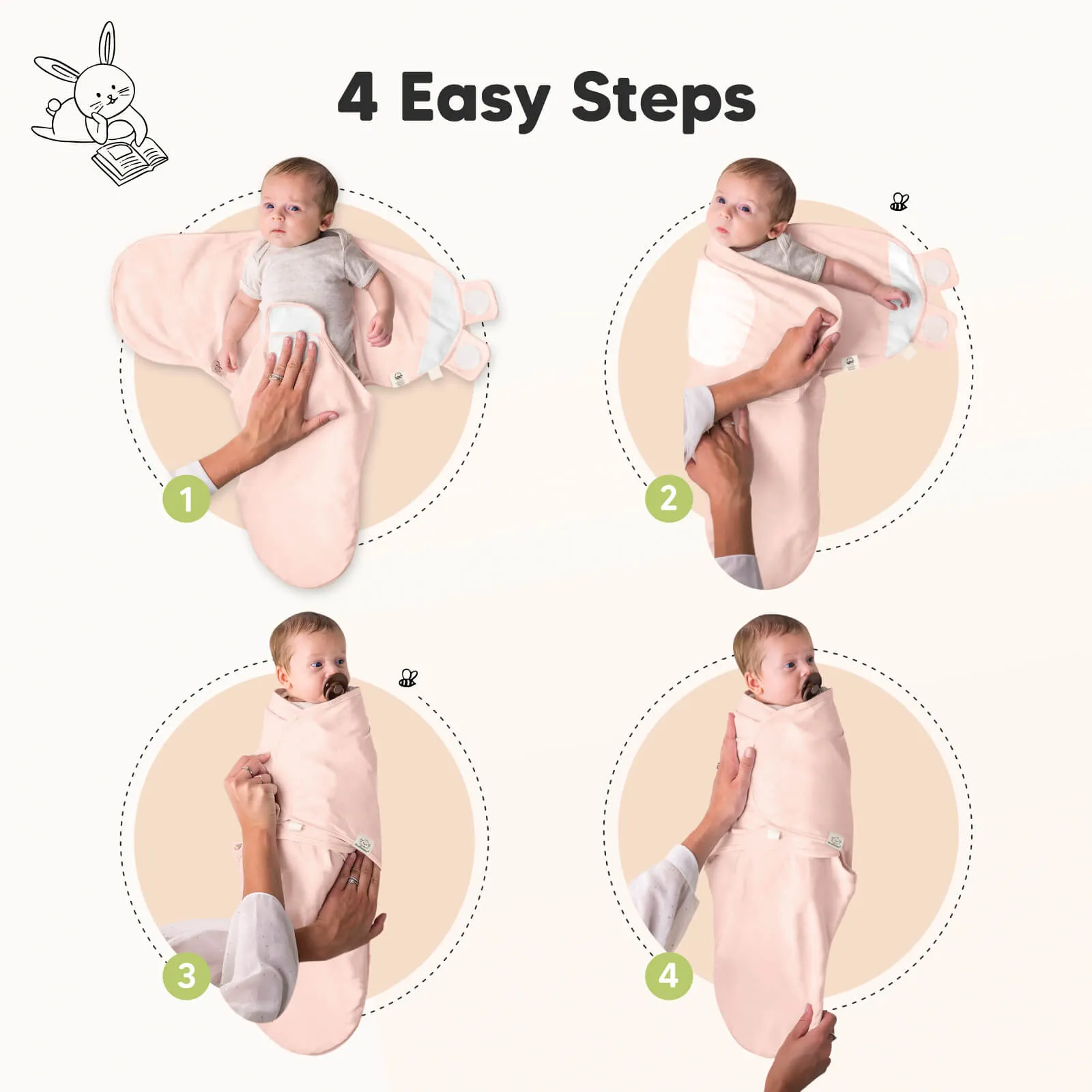 3-Pack Soothe Swaddle Wraps (Angelic)