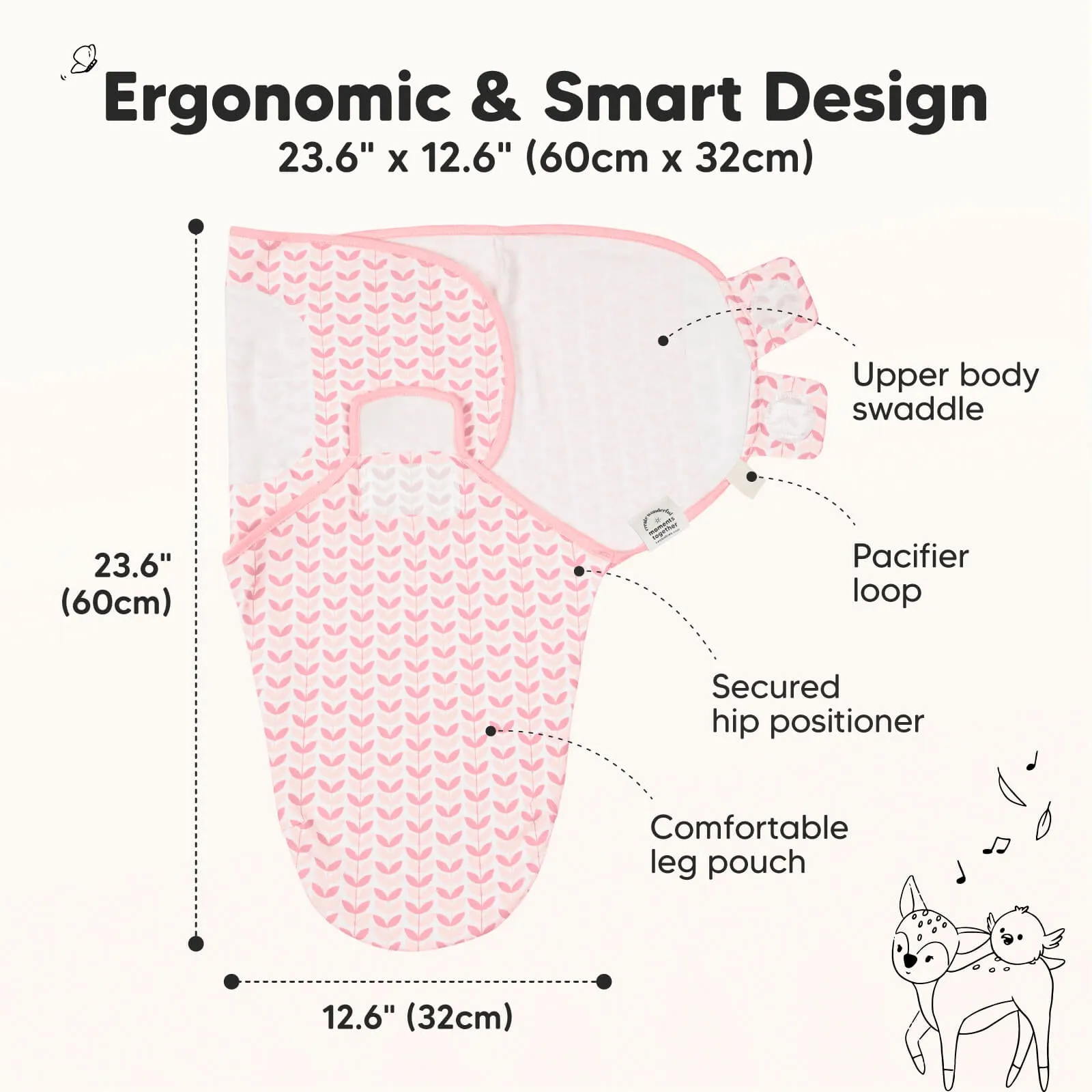 3-Pack Soothe Swaddle Wraps (Blossom)