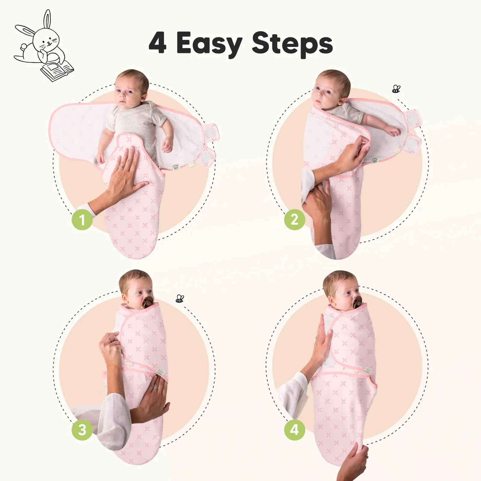 3-Pack Soothe Swaddle Wraps (Blossom)