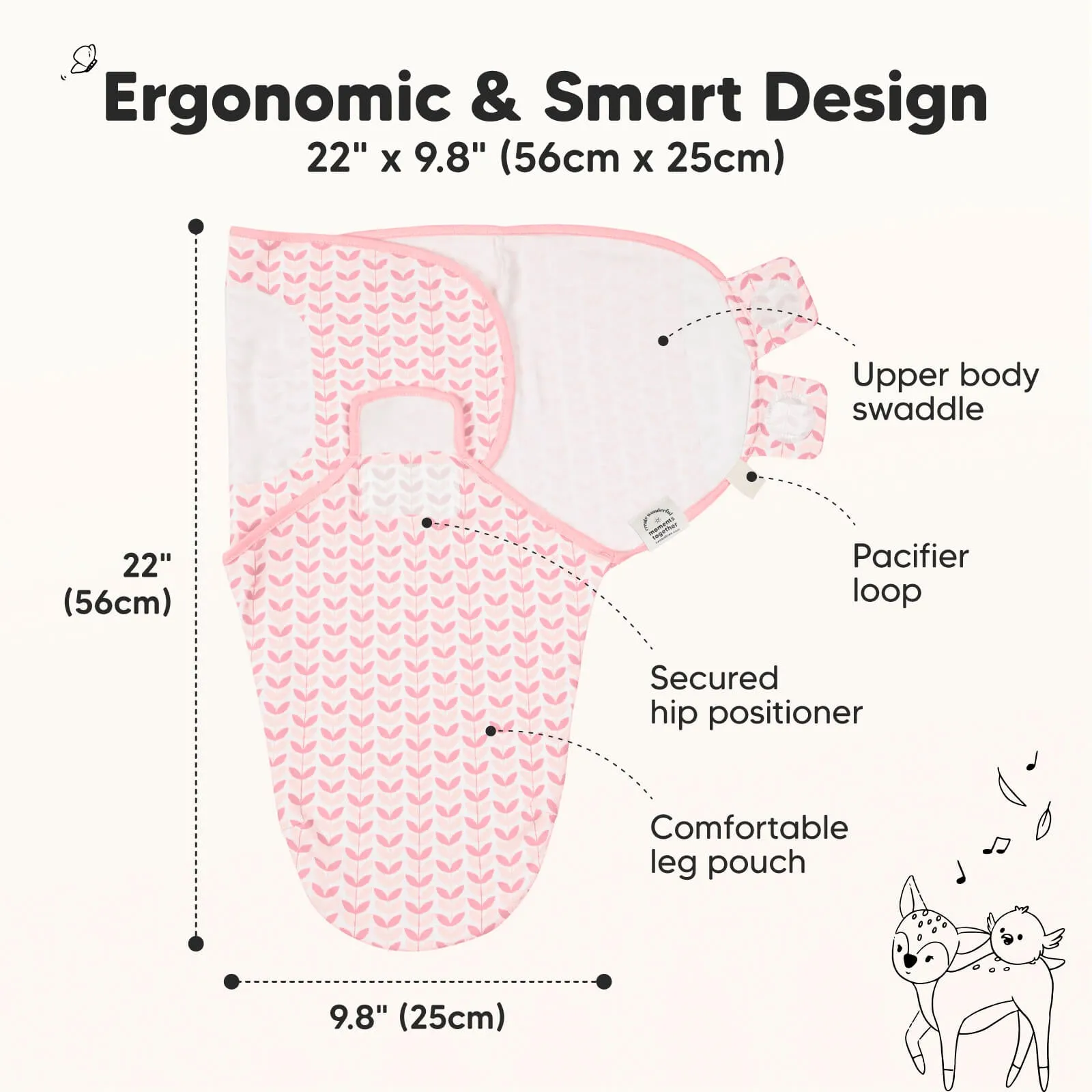 3-Pack Soothe Swaddle Wraps (Blossom)