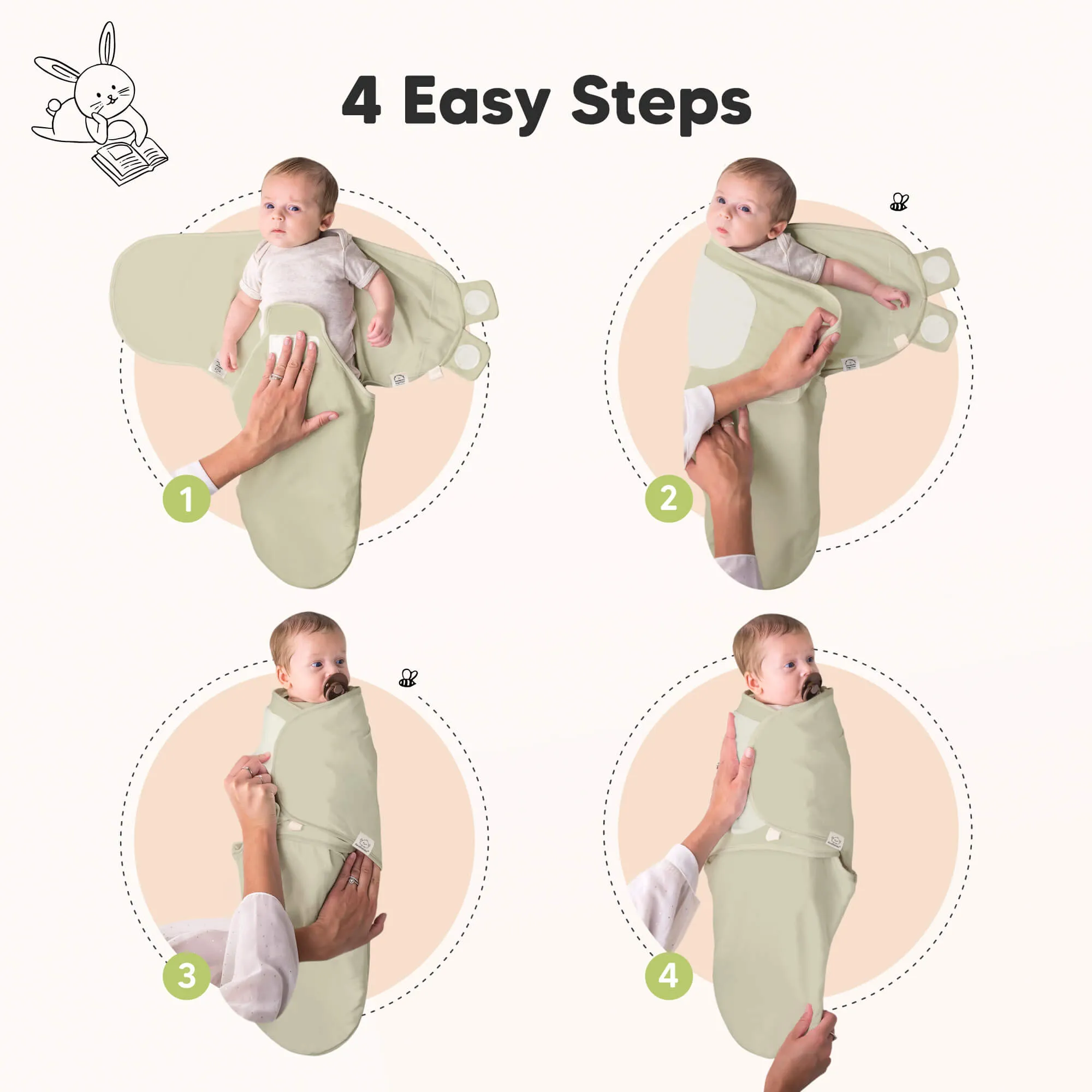 3-Pack Soothe Swaddle Wraps (Dino Ridge)