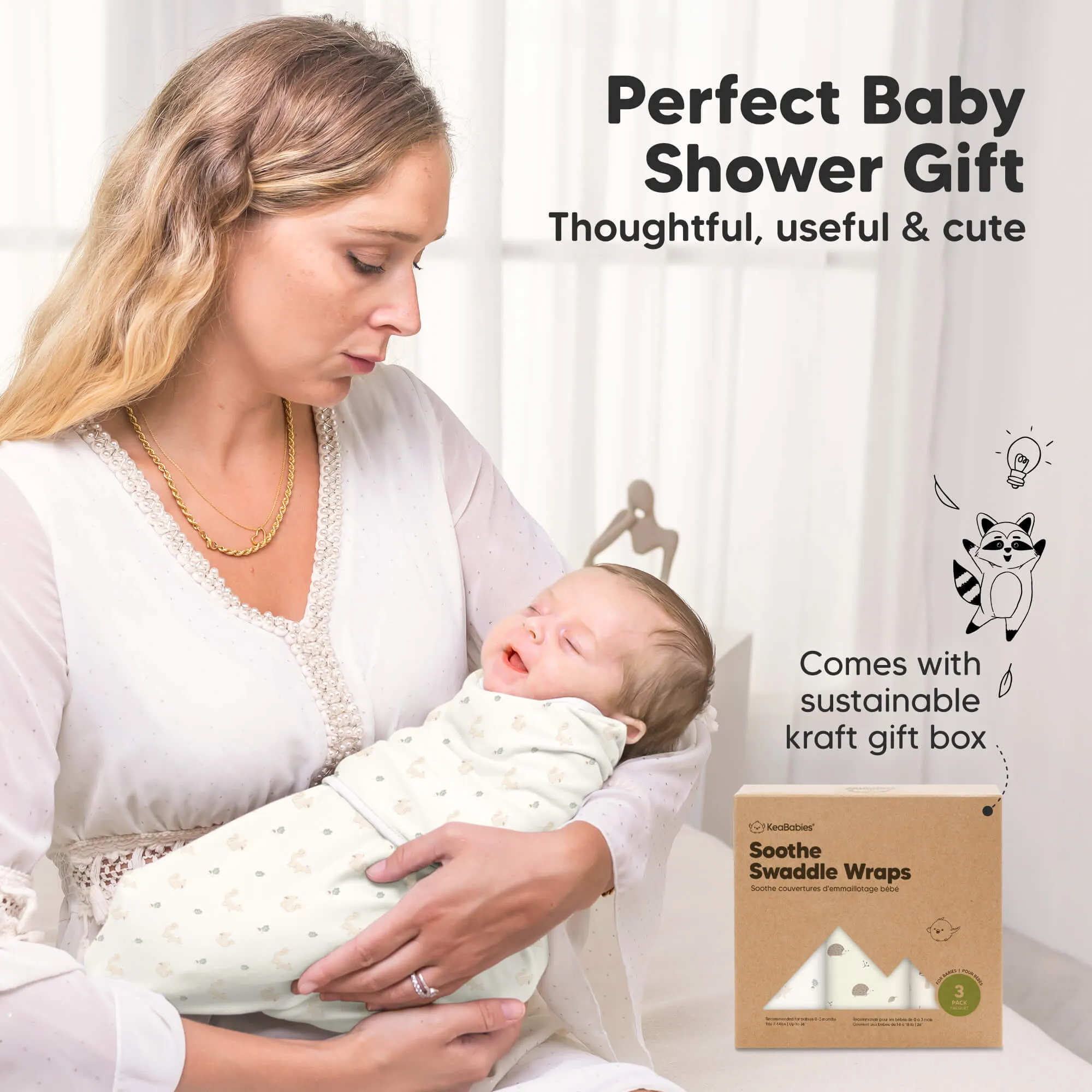 3-Pack Soothe Swaddle Wraps (Dino Ridge)