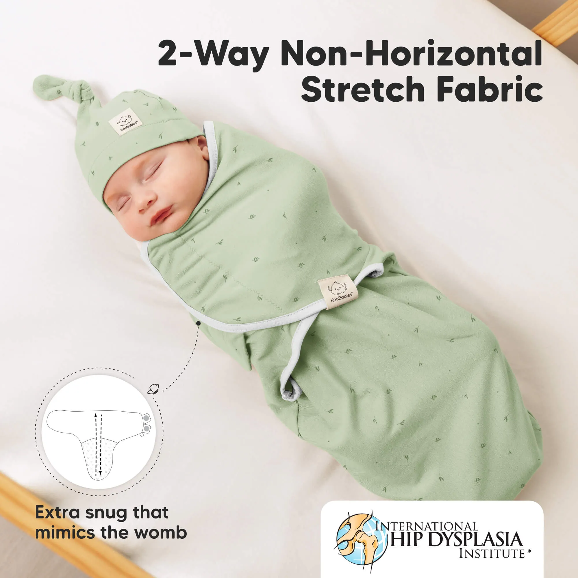 3-Pack Soothe Swaddle Wraps with Knot Hats (Bunnies)