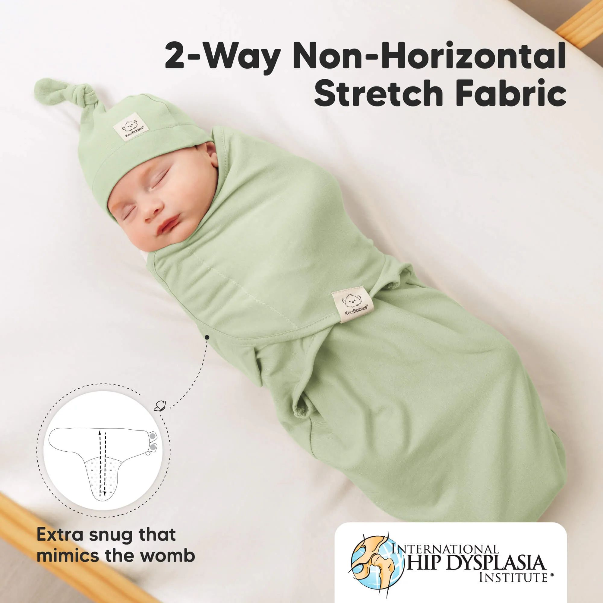 3-Pack Soothe Swaddle Wraps with Knot Hats (Fleur)