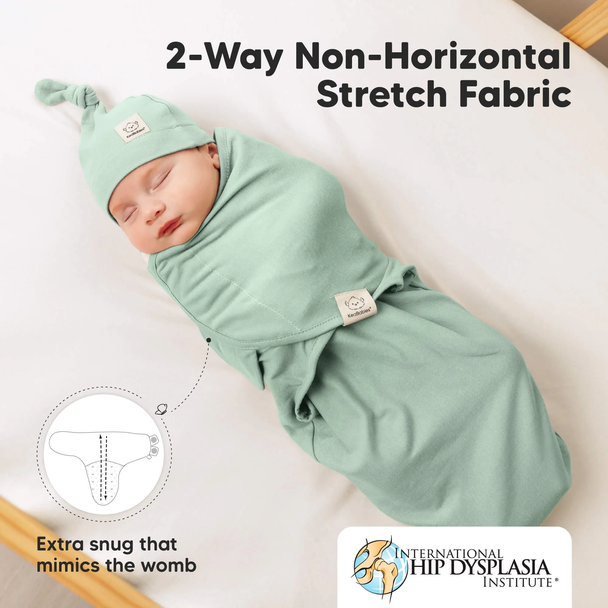 3-Pack Soothe Swaddle Wraps with Knot Hats
