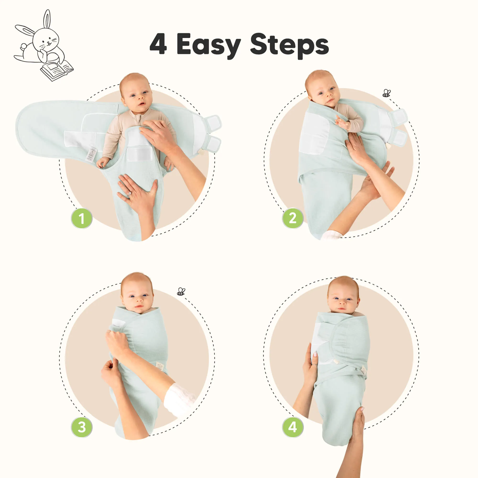 3-Pack Soothe (Wren) Swaddle Wraps (Mellow)
