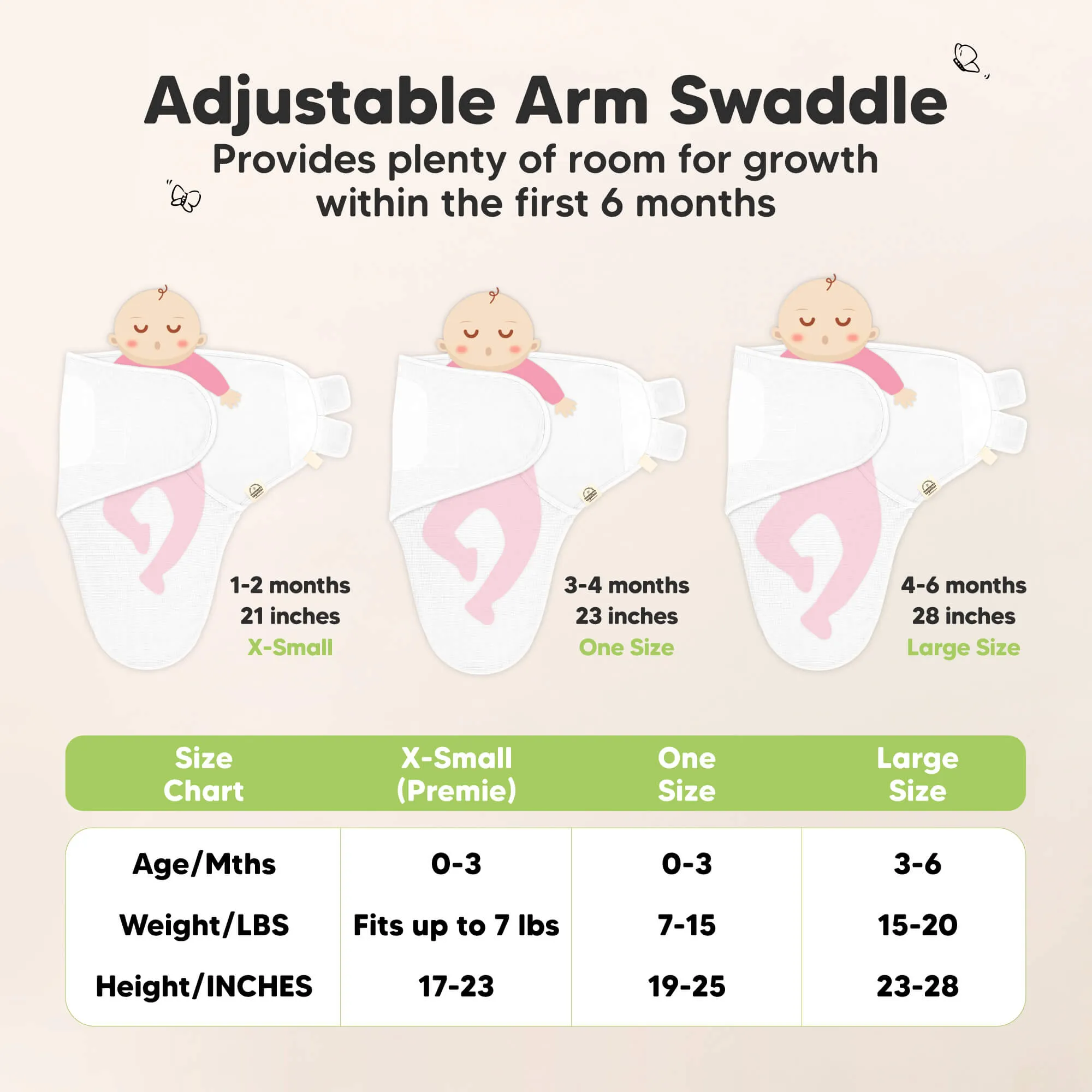 3-Pack Soothe (Wren) Swaddle Wraps (Mellow)