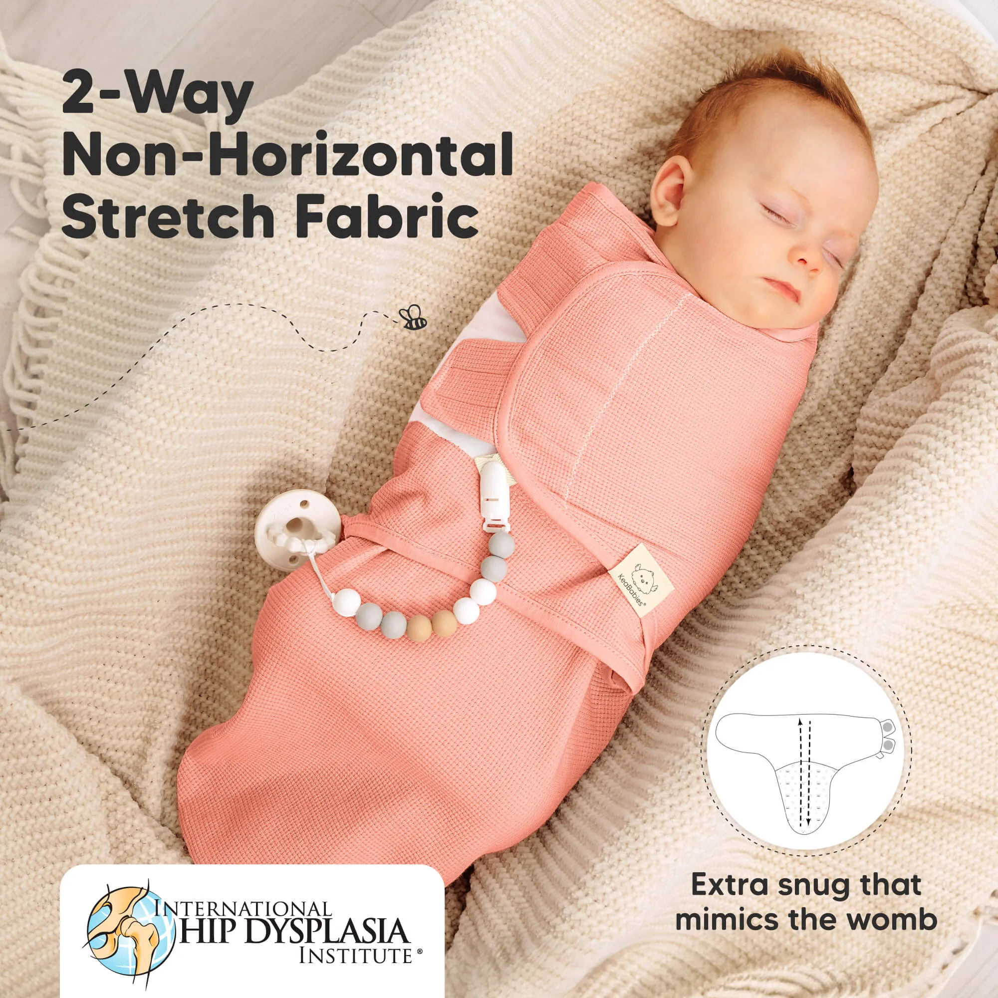 3-Pack Soothe (Wren) Swaddle Wraps (Salmon)