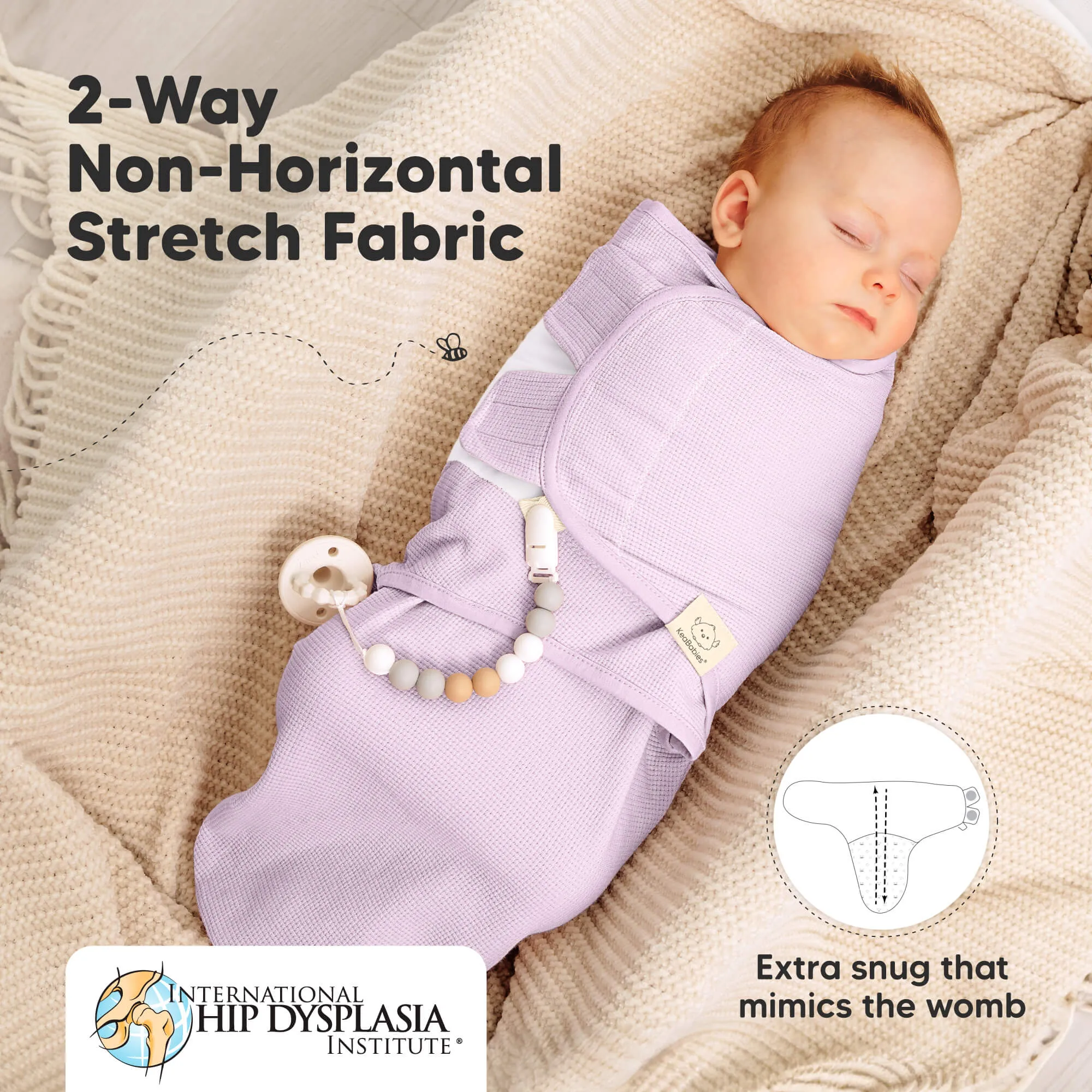 3-Pack Soothe (Wren) Swaddle Wraps (Soft Lilac)