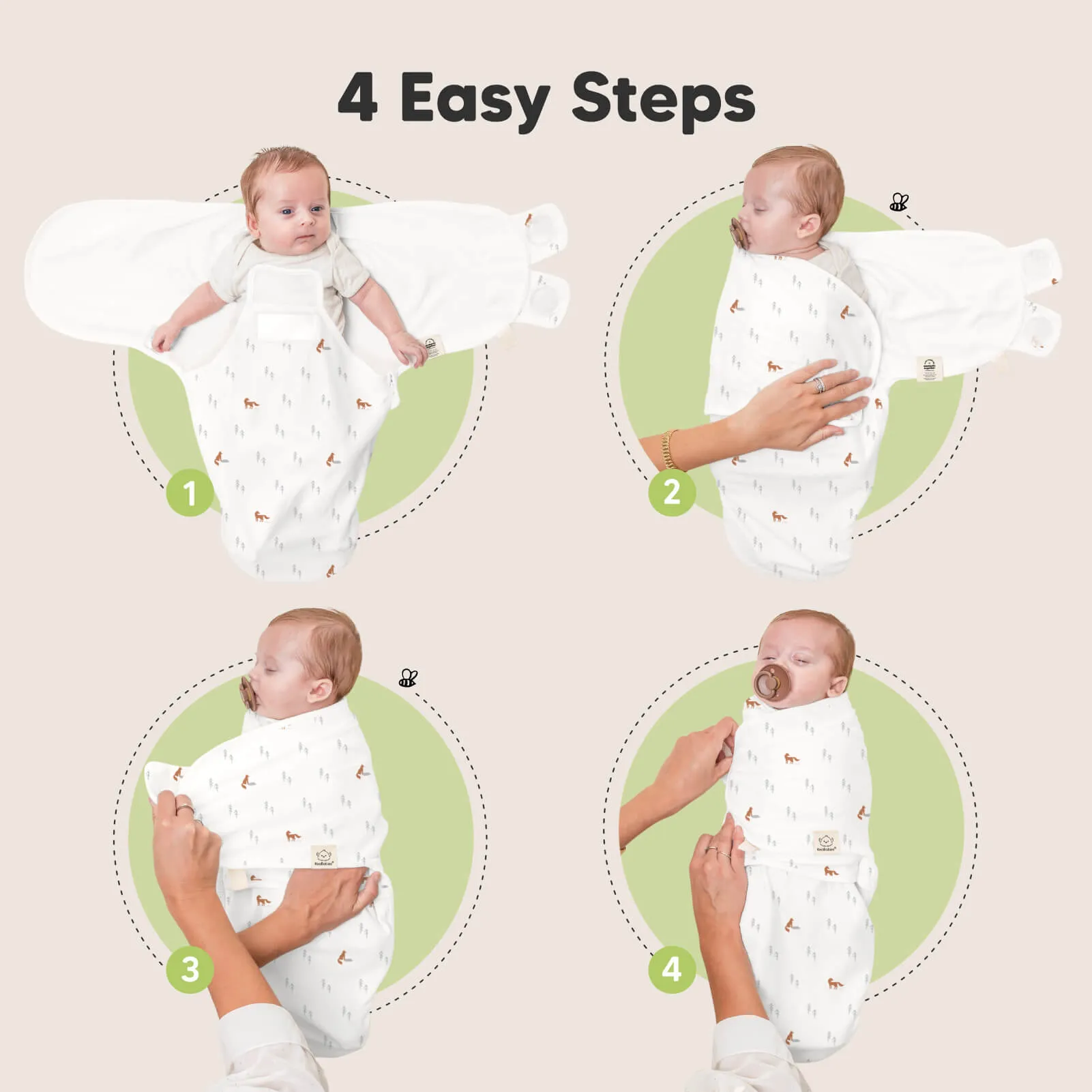 3-Pack Soothe Zippy Swaddle Wrap (Forest)