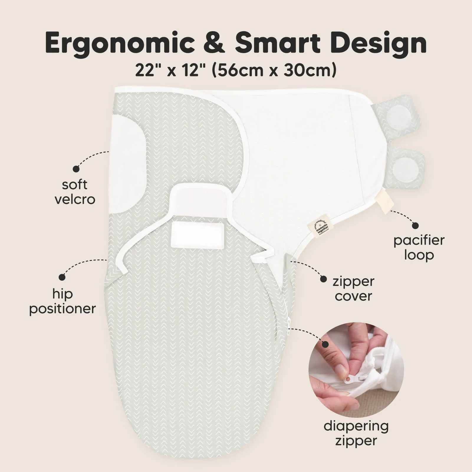 3-Pack Soothe Zippy Swaddle Wrap (Forest)