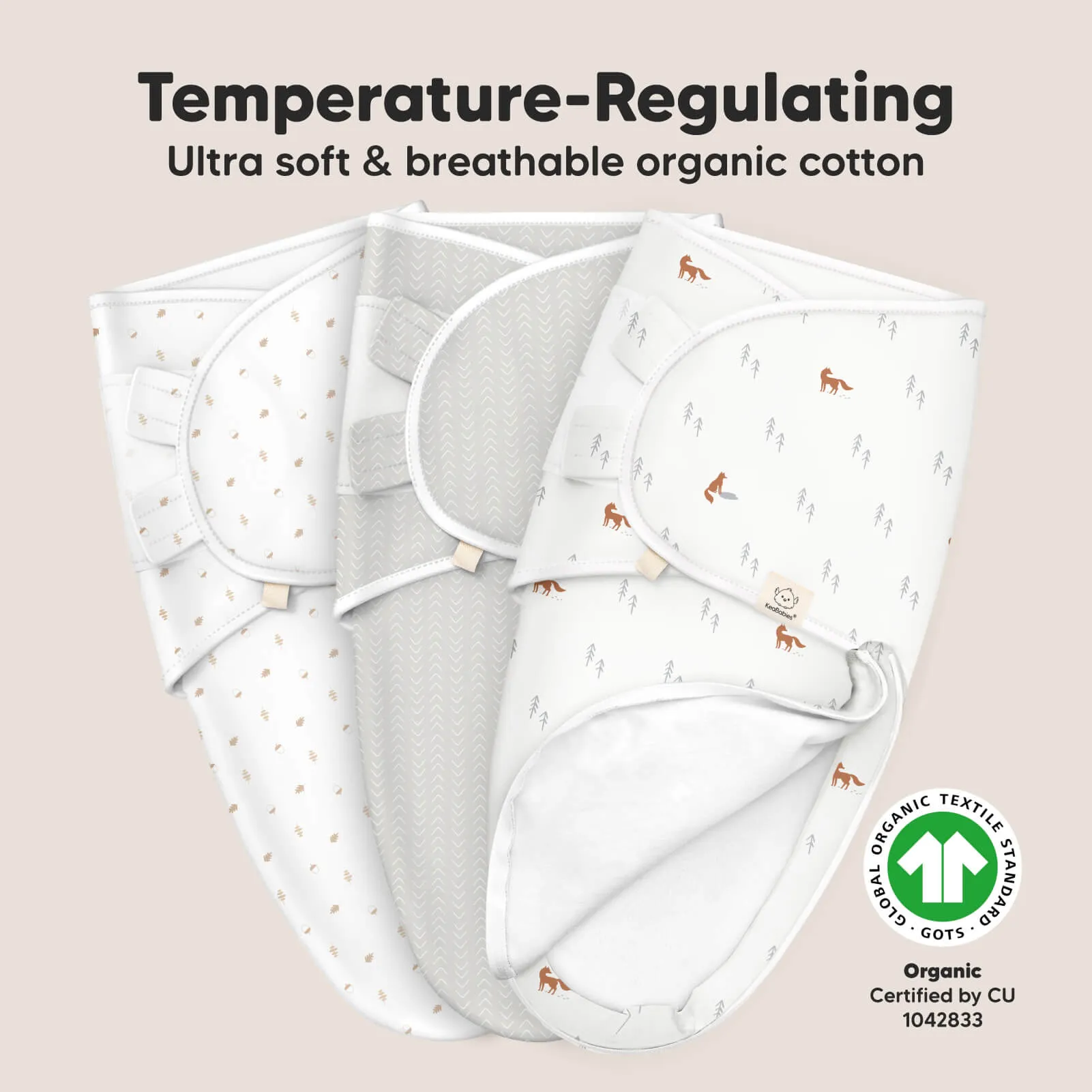 3-Pack Soothe Zippy Swaddle Wrap (Forest)