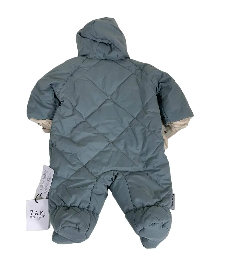7 A.M. Enfant Benji Snowsuit Bebe, 3-6 months, Mirage