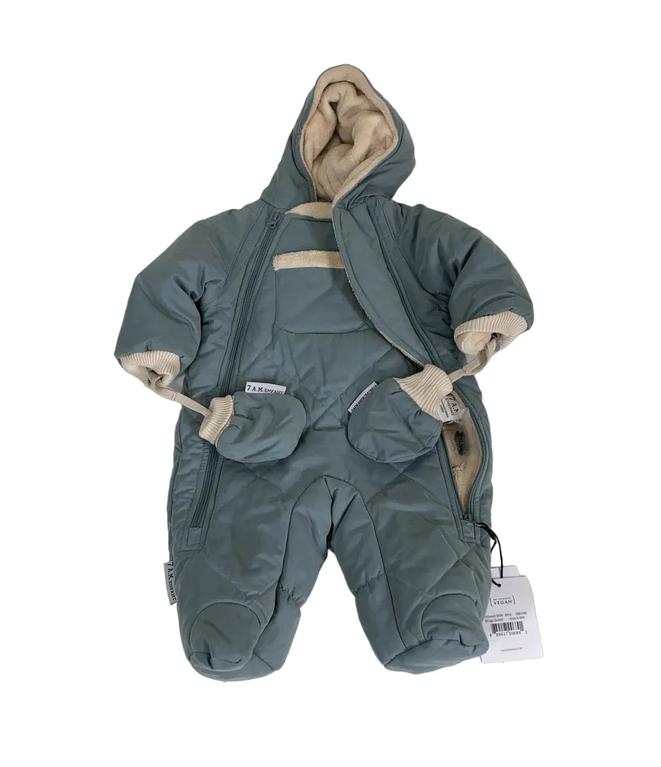 7 A.M. Enfant Benji Snowsuit Bebe, 3-6 months, Mirage