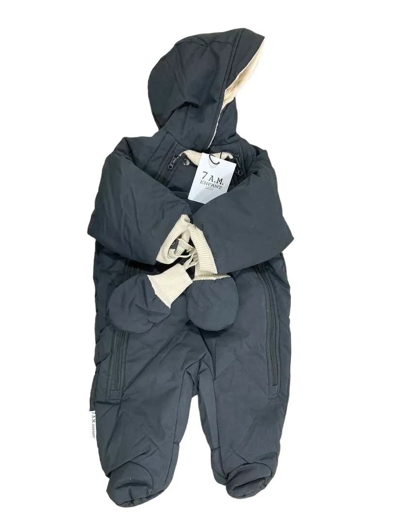 7 A.M. Enfant Benji Snowsuit Bebe, 6-12 months, Smoky