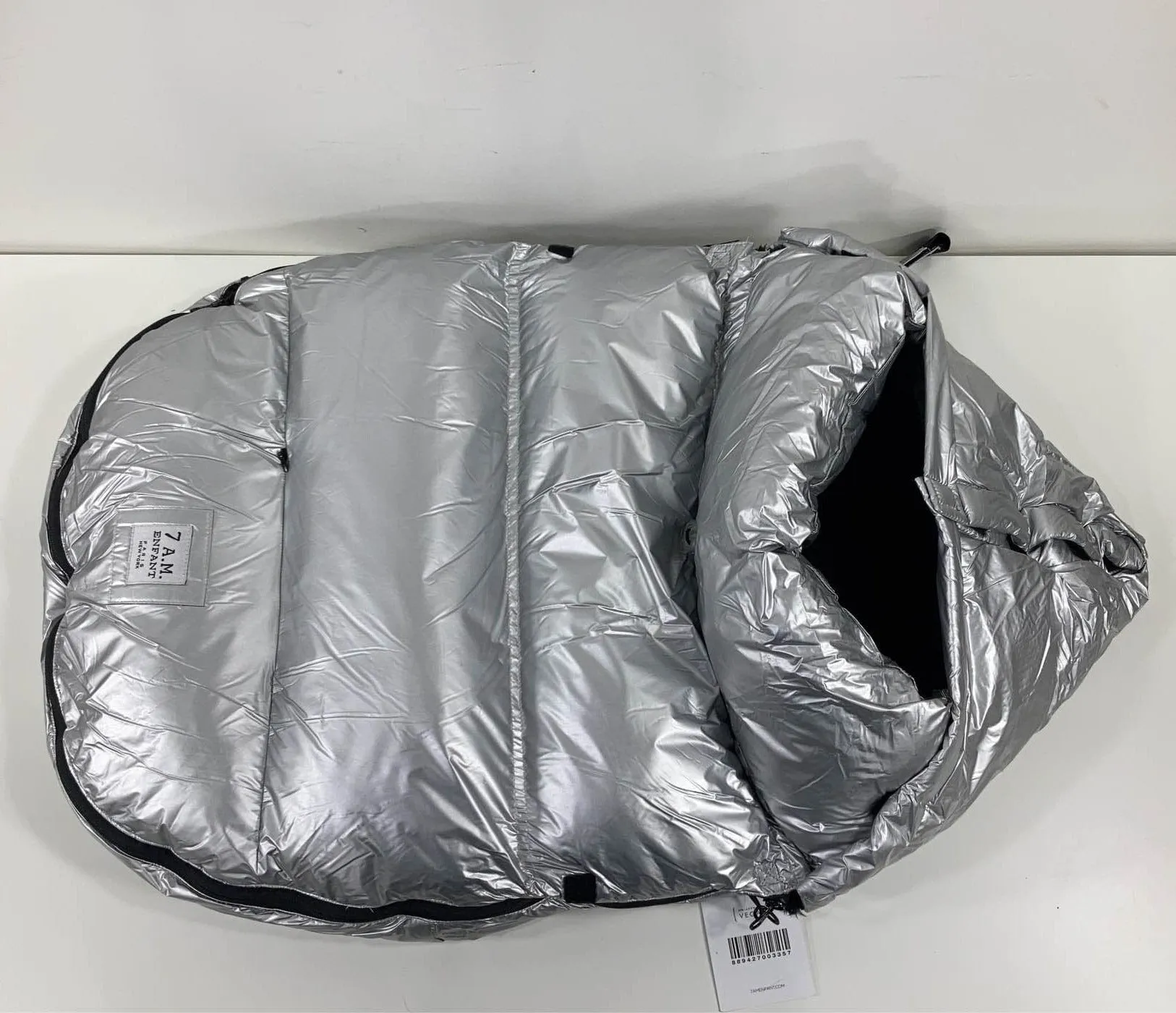 7 A.M. Enfant GlacierPOD Stroller and Car Seat Footmuff, Silver