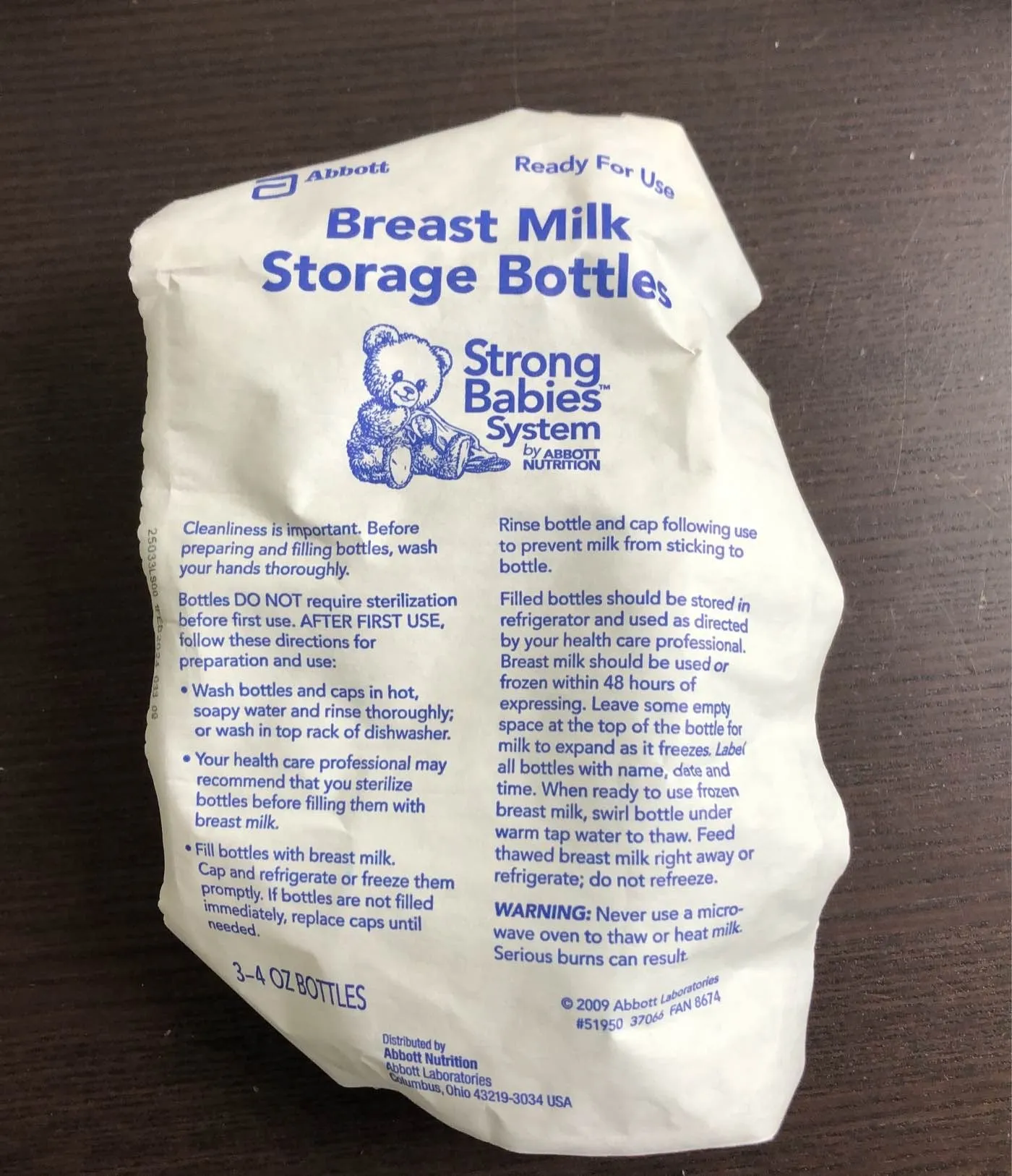 Abbott CustomFeed Breastmilk Storage Bottles
