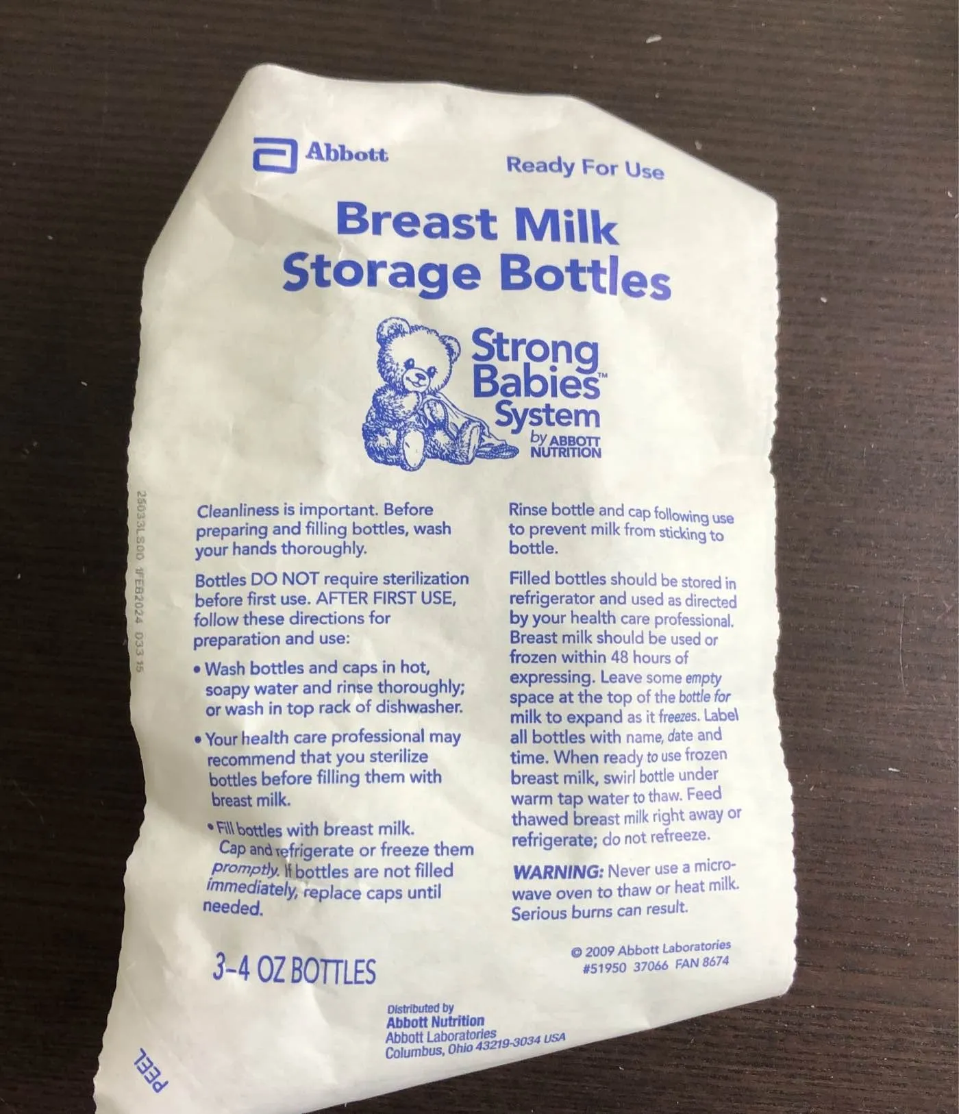 Abbott CustomFeed Breastmilk Storage Bottles