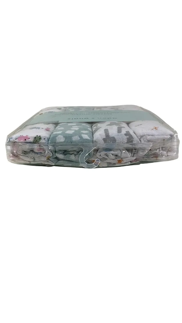 Aden   Anais Cotton Muslin Swaddle, 4 Pack, 44" x 44", Alphabet Animals, Classic Muslin