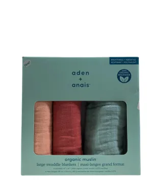 Aden   Anais Cotton Muslin Swaddle, 4pk, Mother Earth Organic