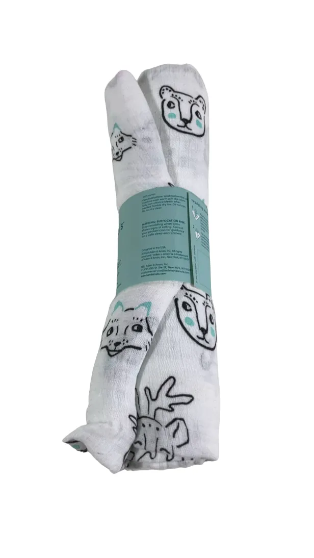 Aden   Anais Swaddle Blanket, Animal Faces