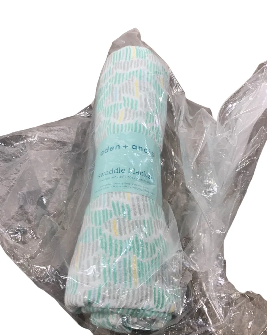 Aden   Anais Swaddle Blanket, Green Stripes