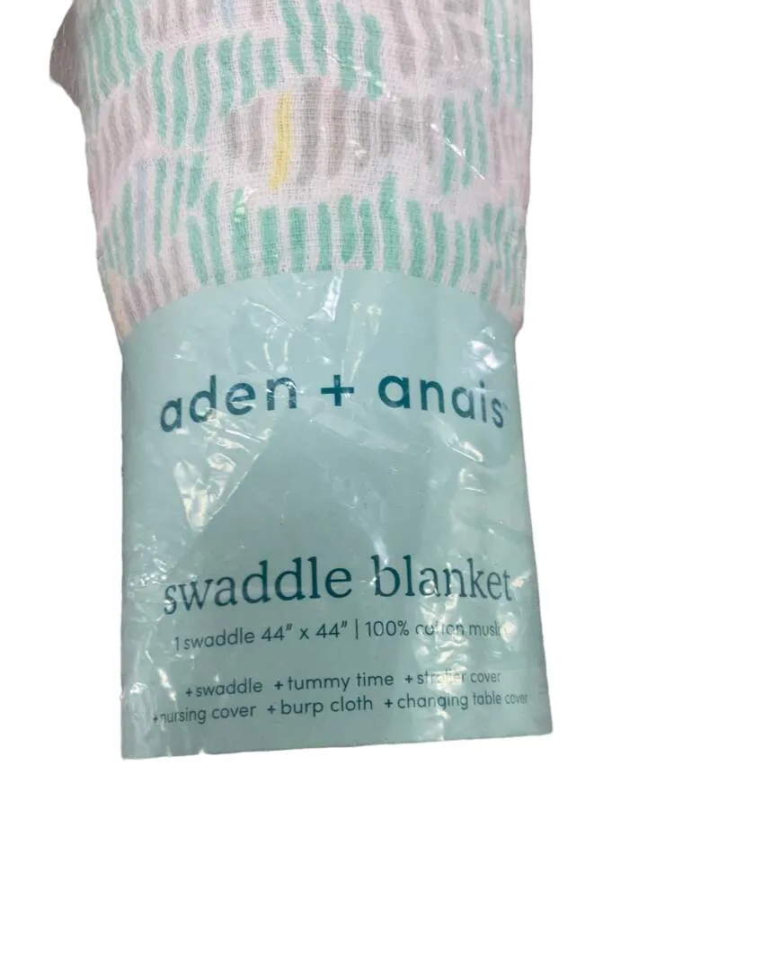Aden   Anais Swaddle Blanket, Green Stripes