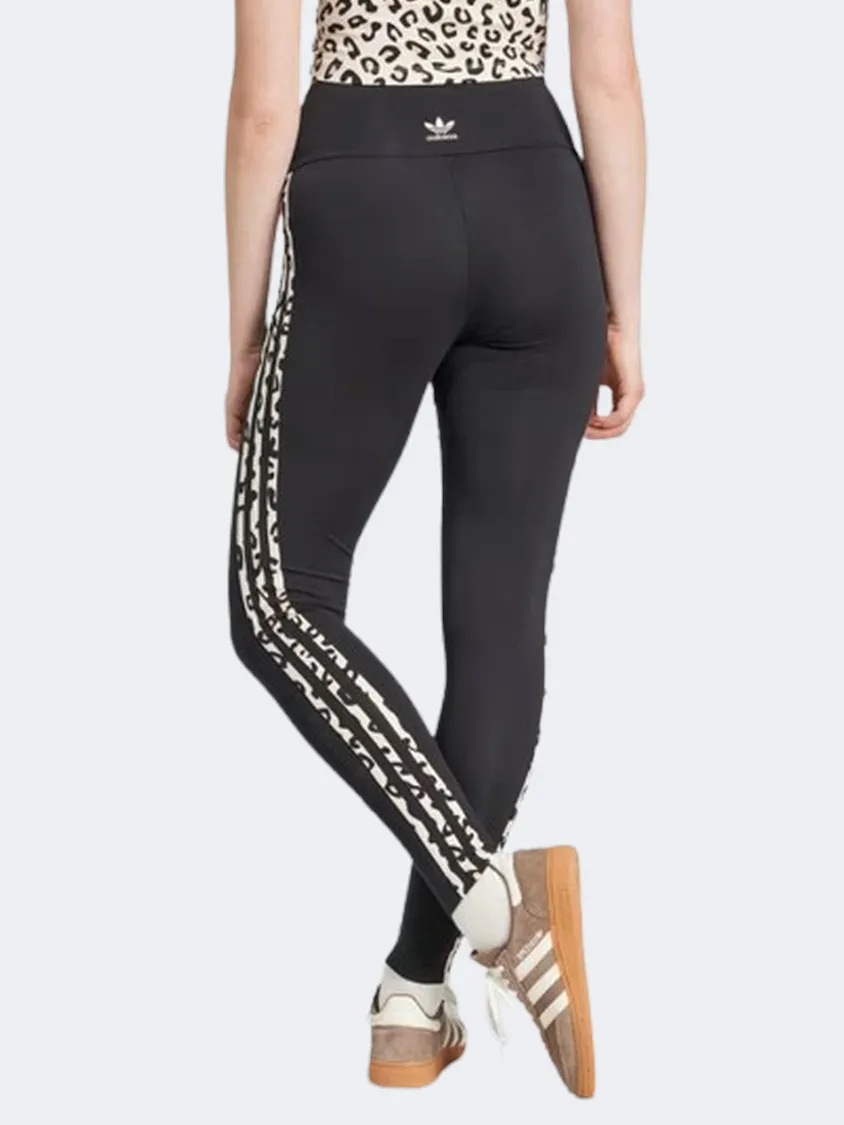 Adidas Leopard Aop Women Original Tight Black