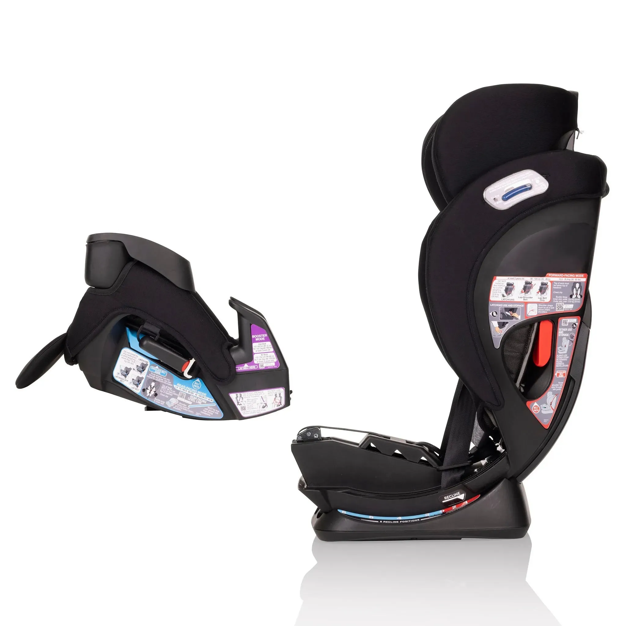 All4Stages Slim Plus Canopy 4-in-1 Convertible Car Seat - Howell Black