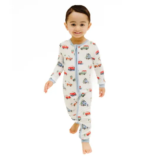Bamboo 2 Way Zipper Romper - Off-Road Adventure