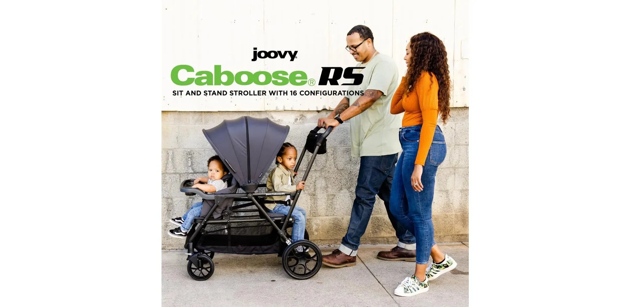Caboose RS Stroller Premium Sit and Stand Double Stroller -Jet