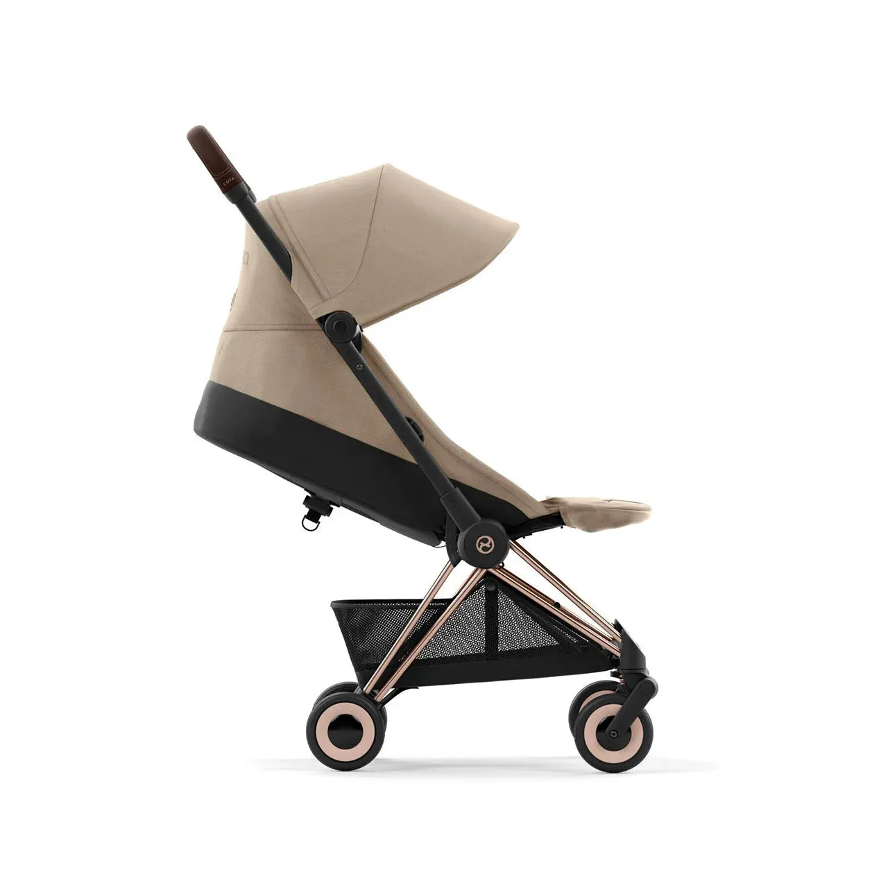 COYA Stroller - Rose Gold Frame   Cozy Beige Seat