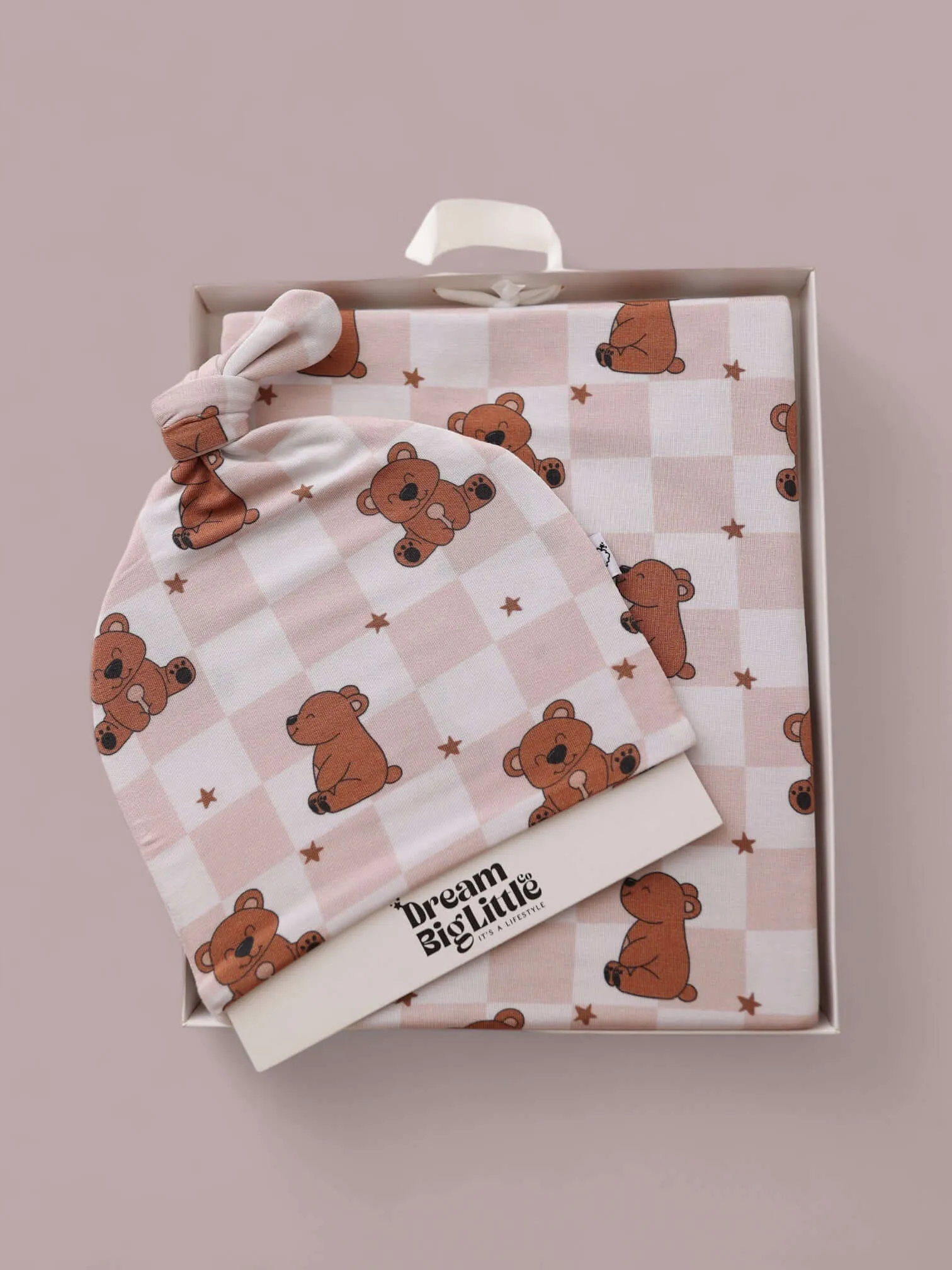 Cozy Bear Dream Swaddle & Beanie