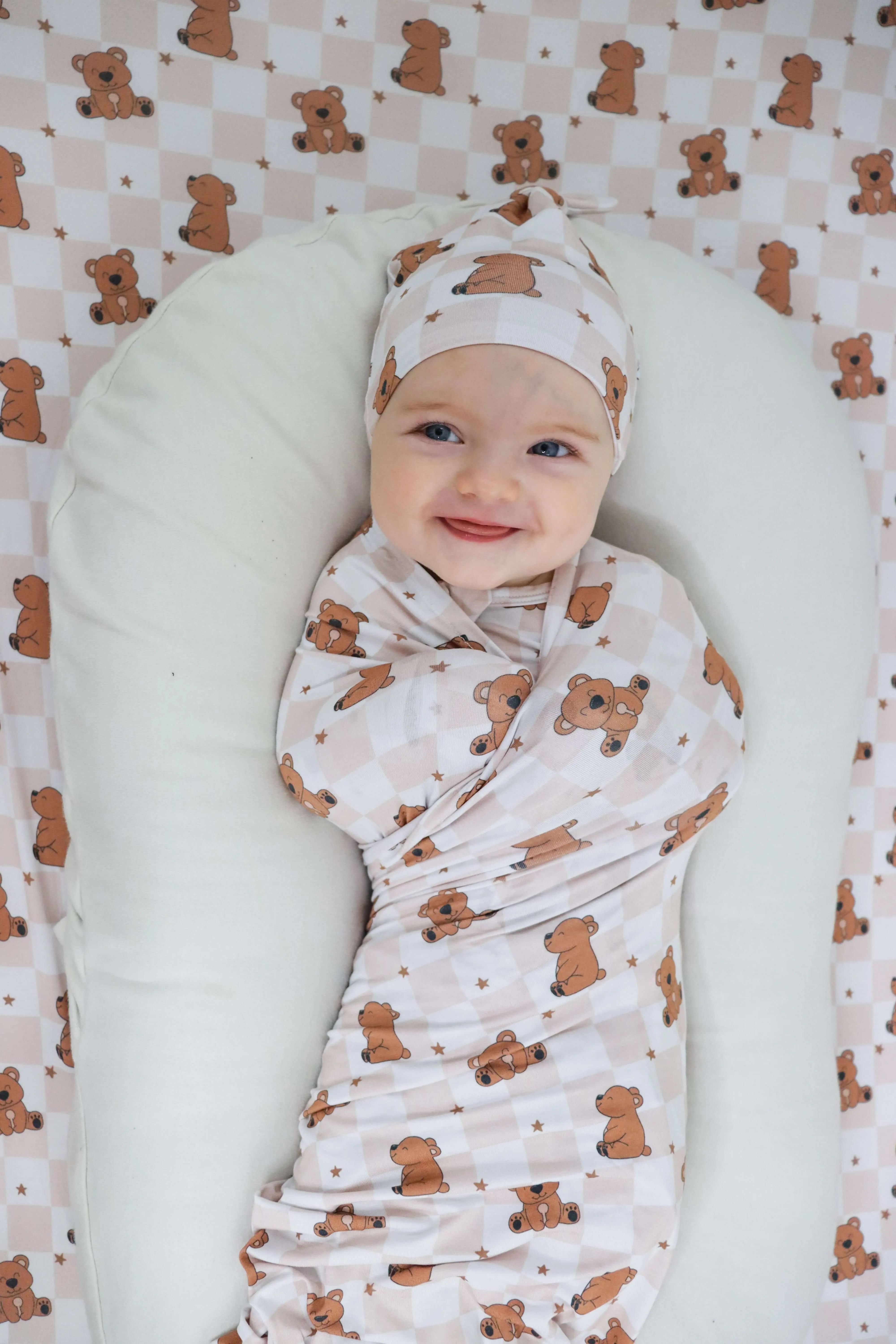 Cozy Bear Dream Swaddle & Beanie