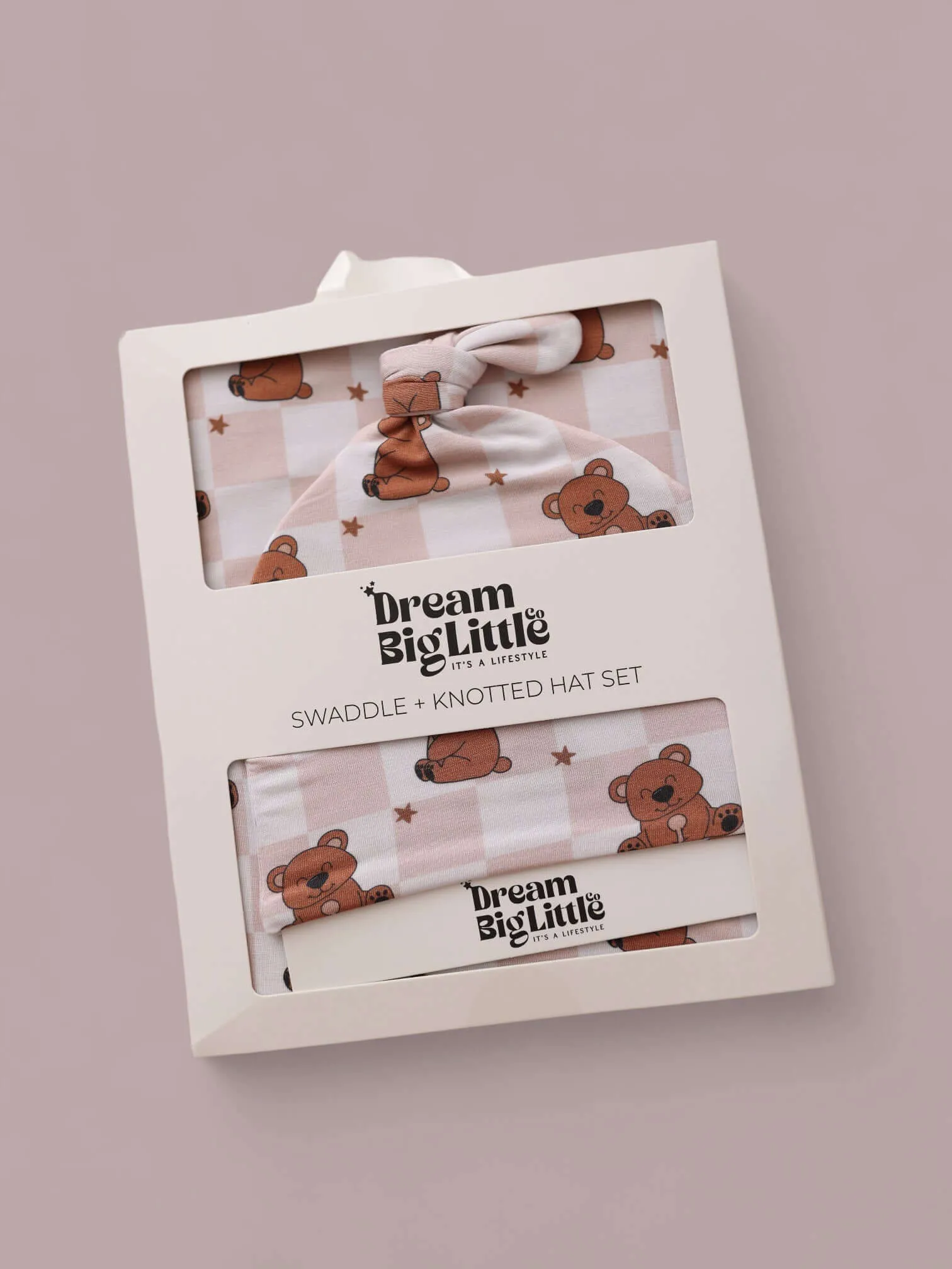 Cozy Bear Dream Swaddle & Beanie