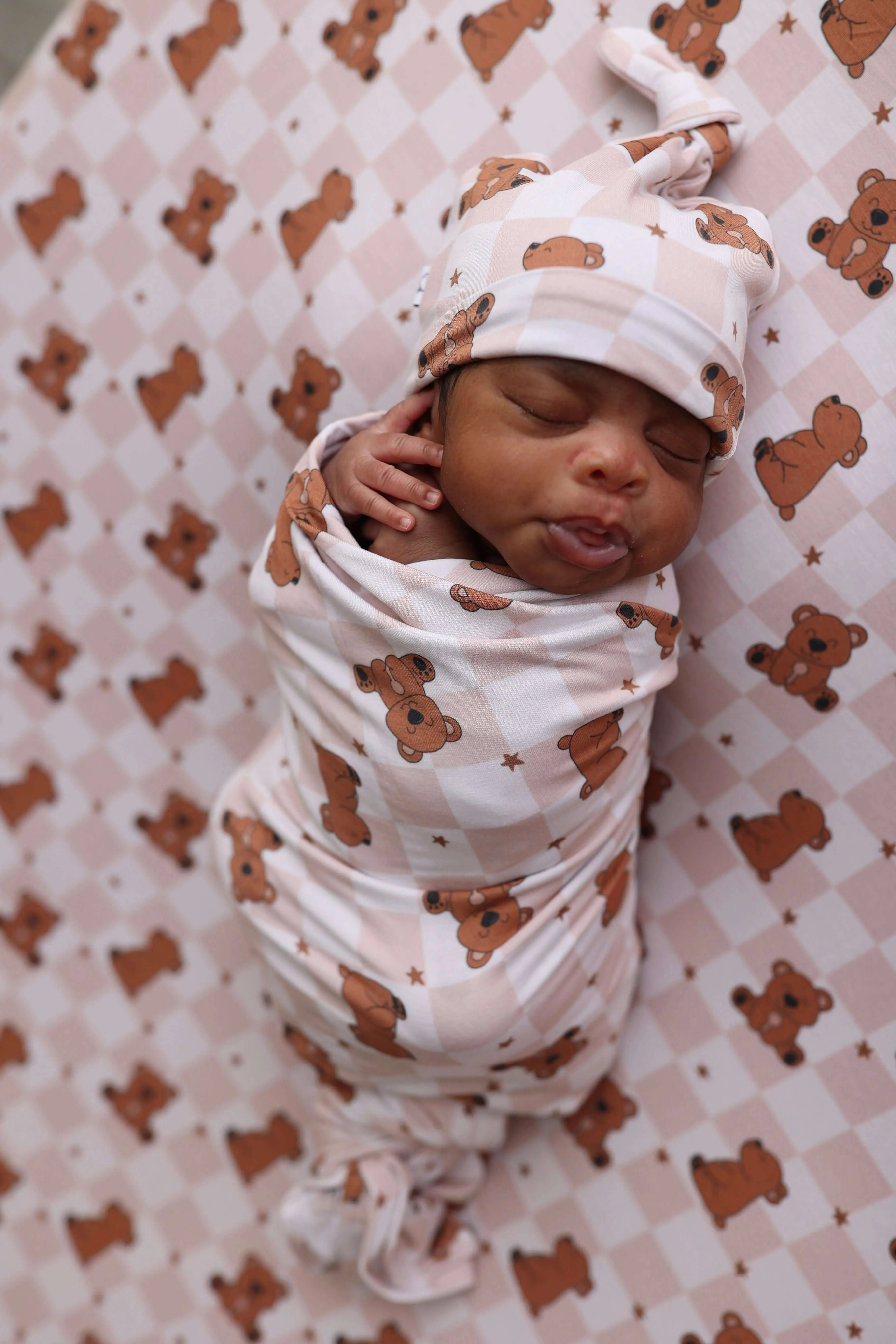 Cozy Bear Dream Swaddle & Beanie