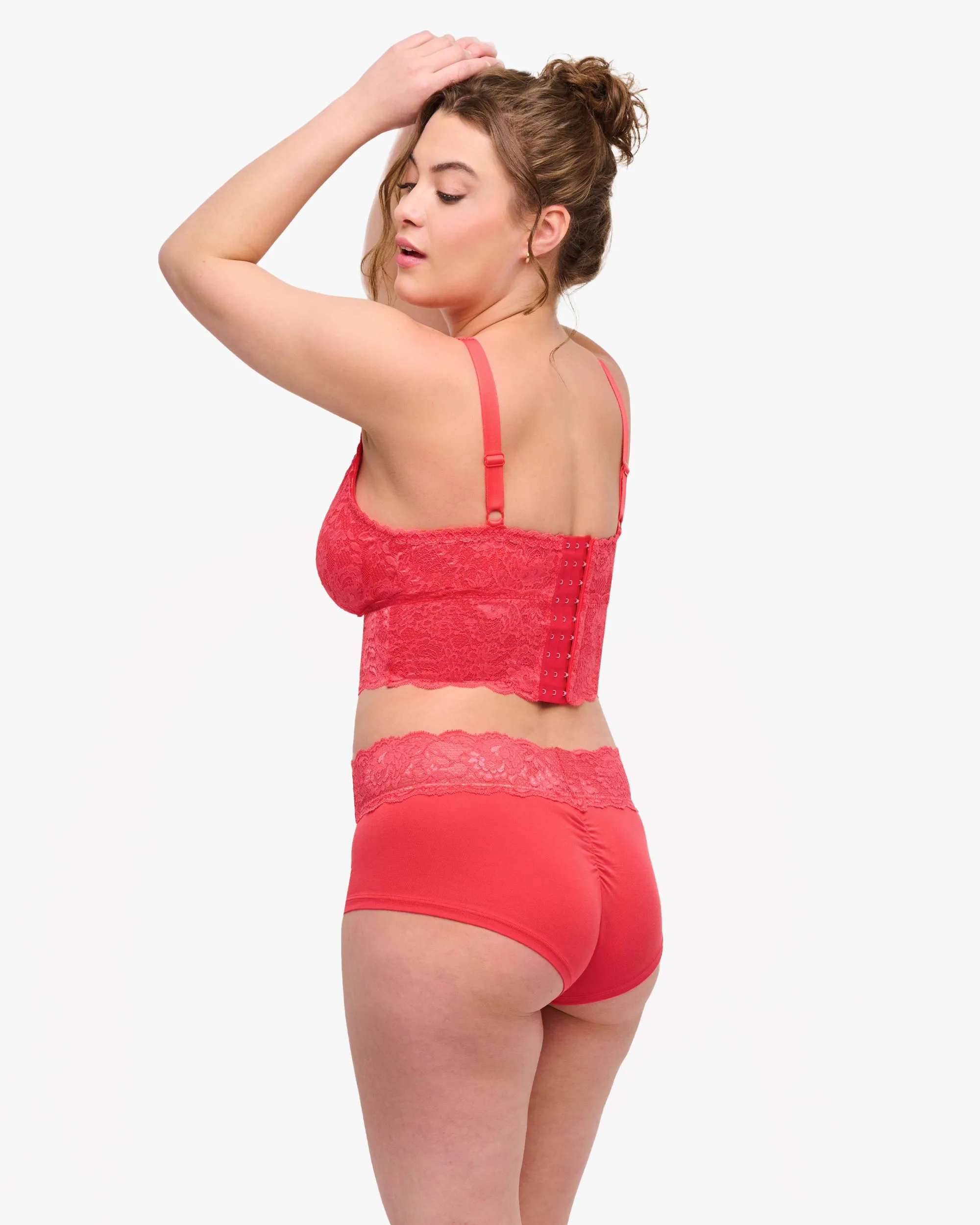 Curvy Plungie Longline Bralette