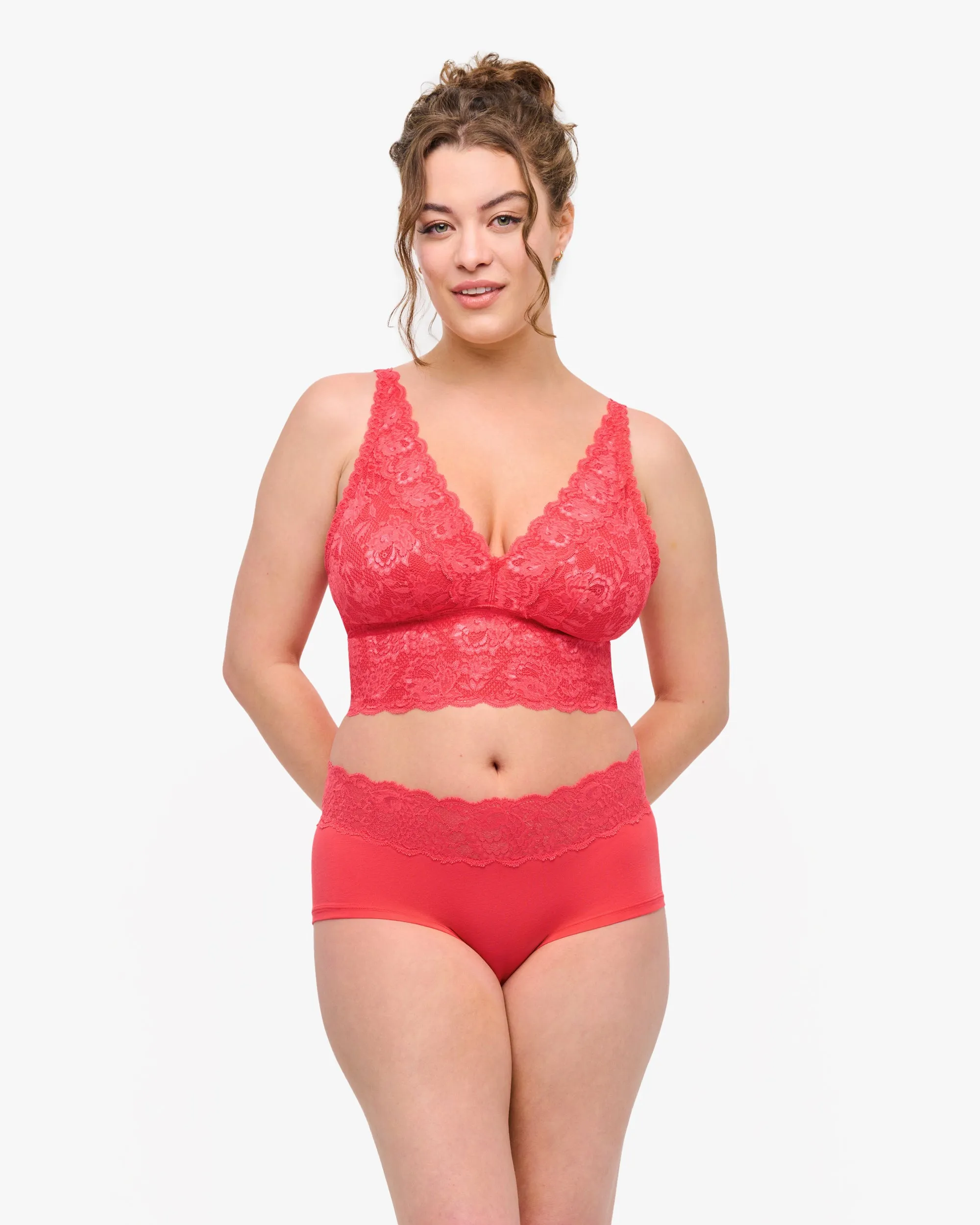 Curvy Plungie Longline Bralette