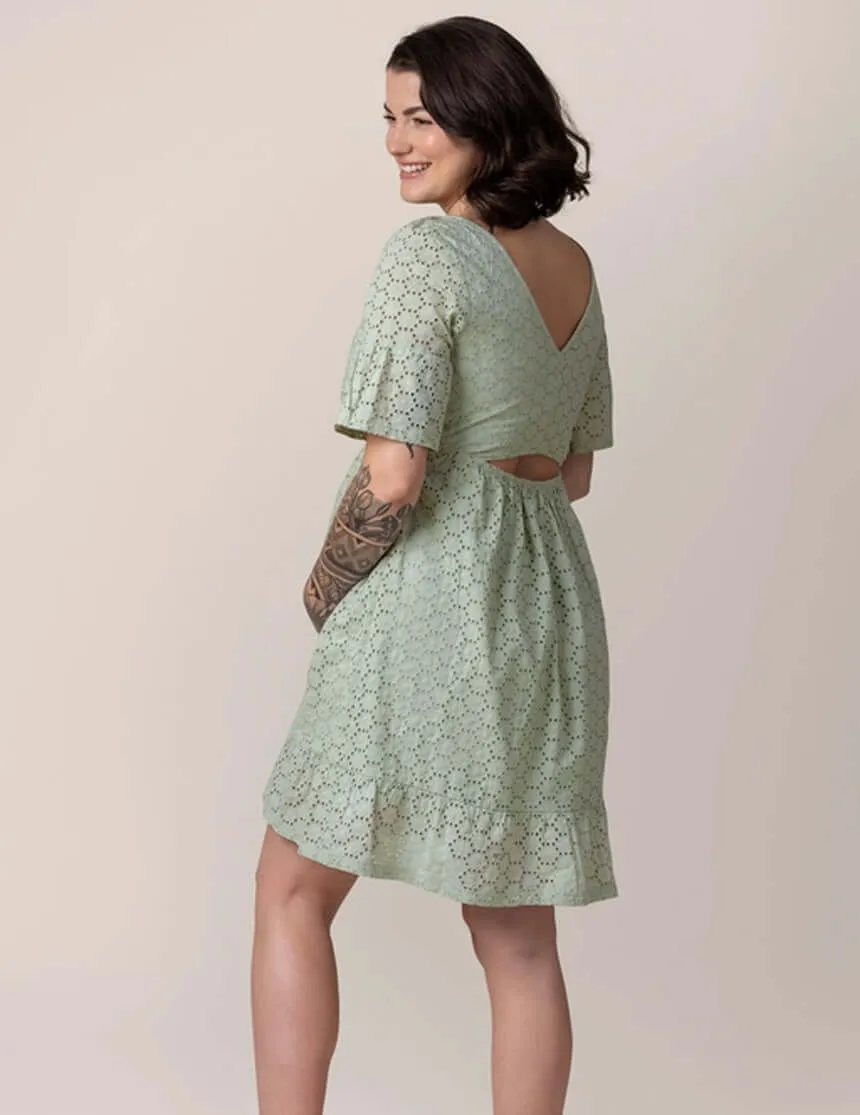 Dahlia Eyelet Maternity & Nursing Dress