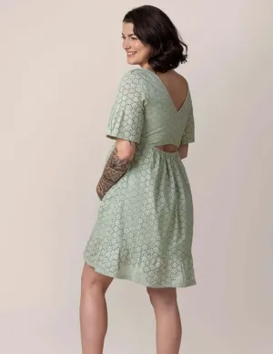 Dahlia Eyelet Maternity & Nursing Dress