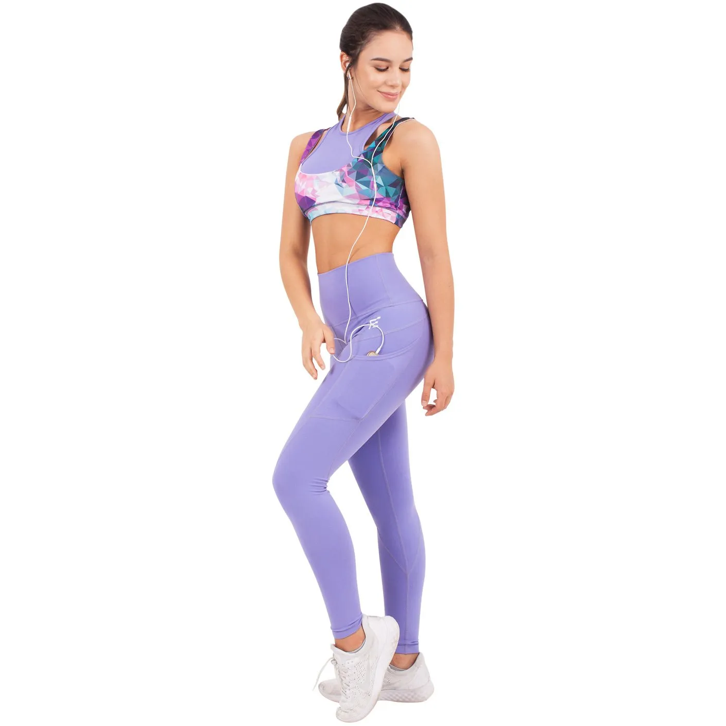 FLEXMEE 946069 | Mid Rise Sports Leggings With Pockets | Supplex 360