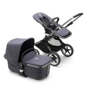Fox3 Complete Stroller With Bassinet - Graphite/Stormy Blue