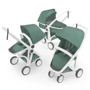 Greentom 3 In 1 Pram & White Stroller