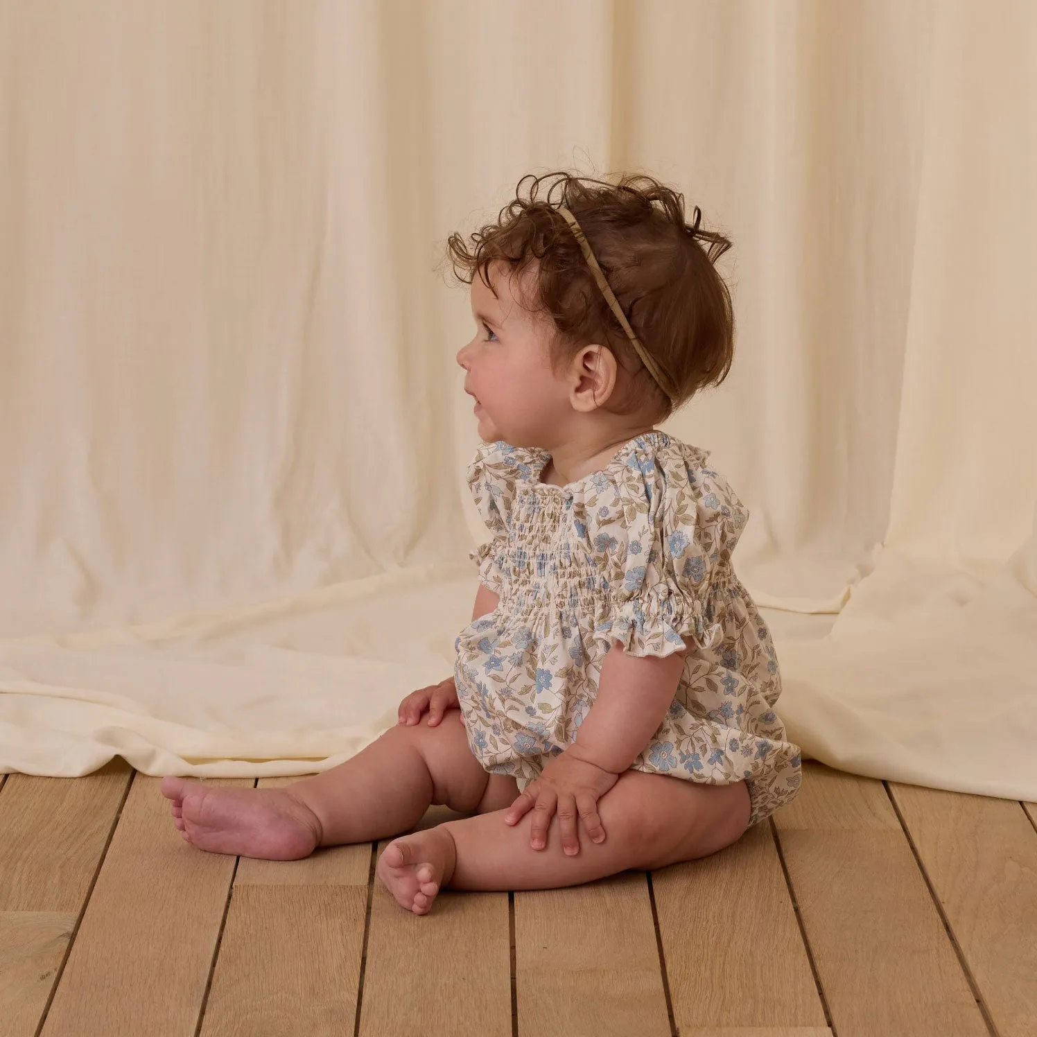 Hazel Romper - Blue Garden