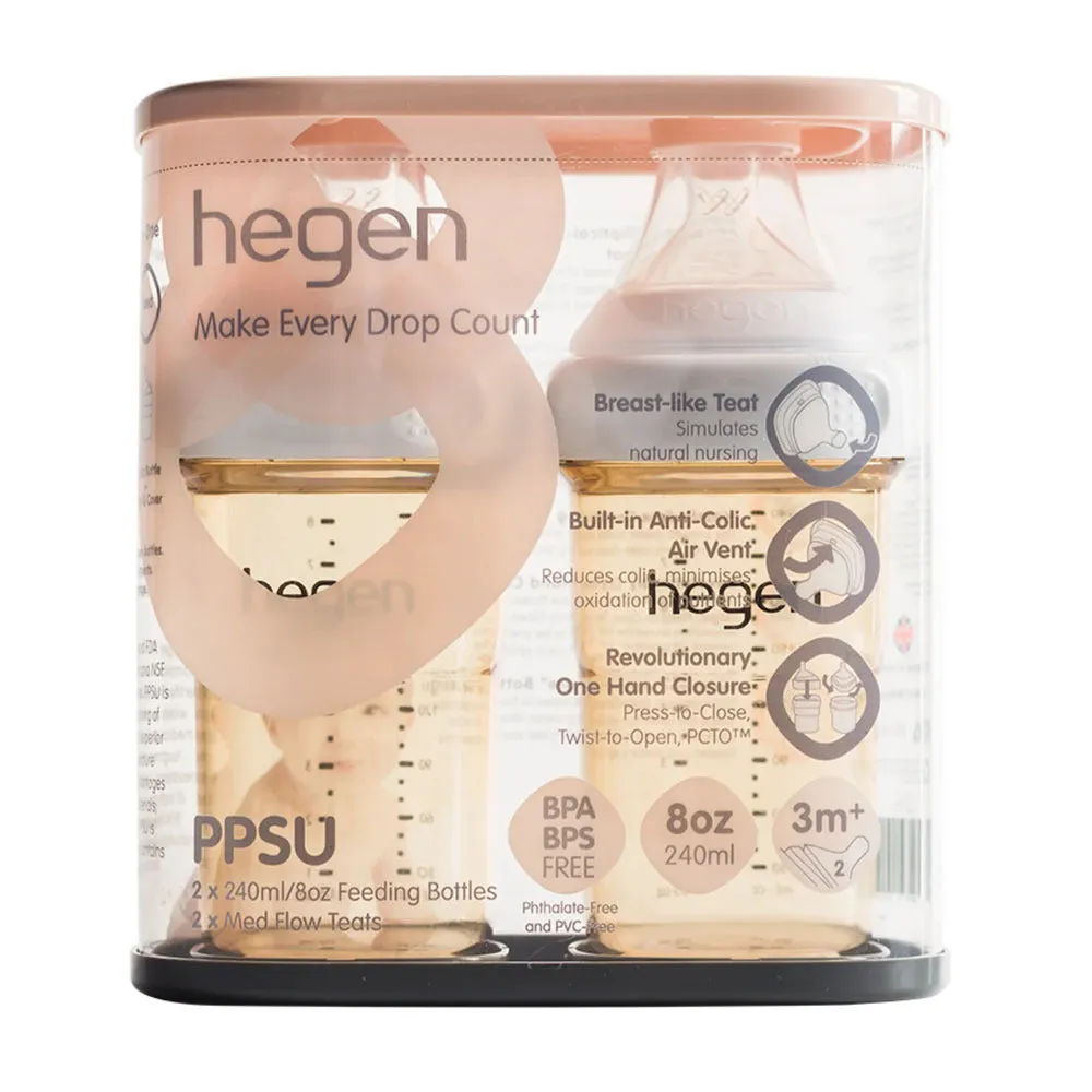 Hegen PCTO 240ml Feeding Bottle PPSU 2pk