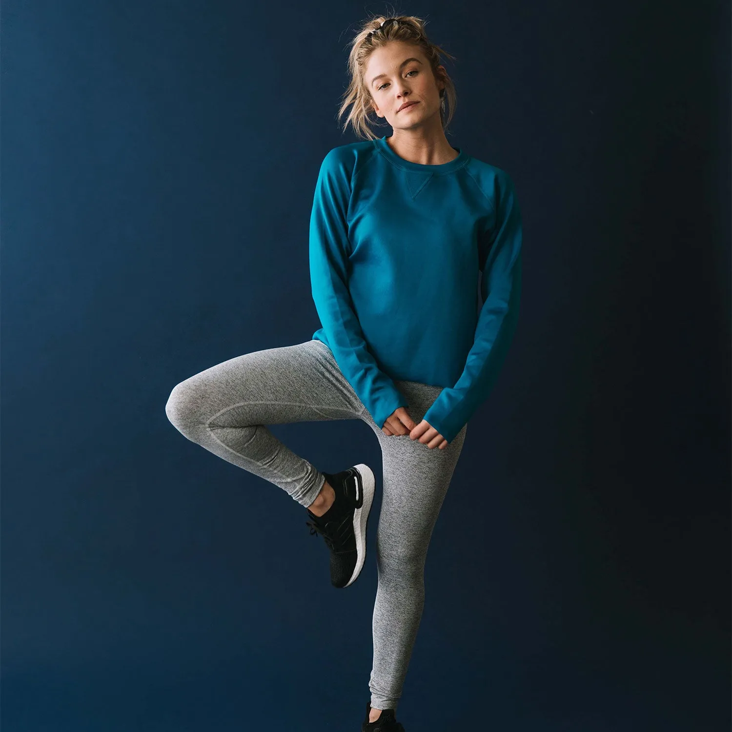 Intention Compression High-Waisted Leggings, Heather Grey