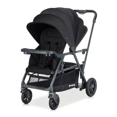 Joovy Caboose S Sit Stand Double Stroller - Black Melange