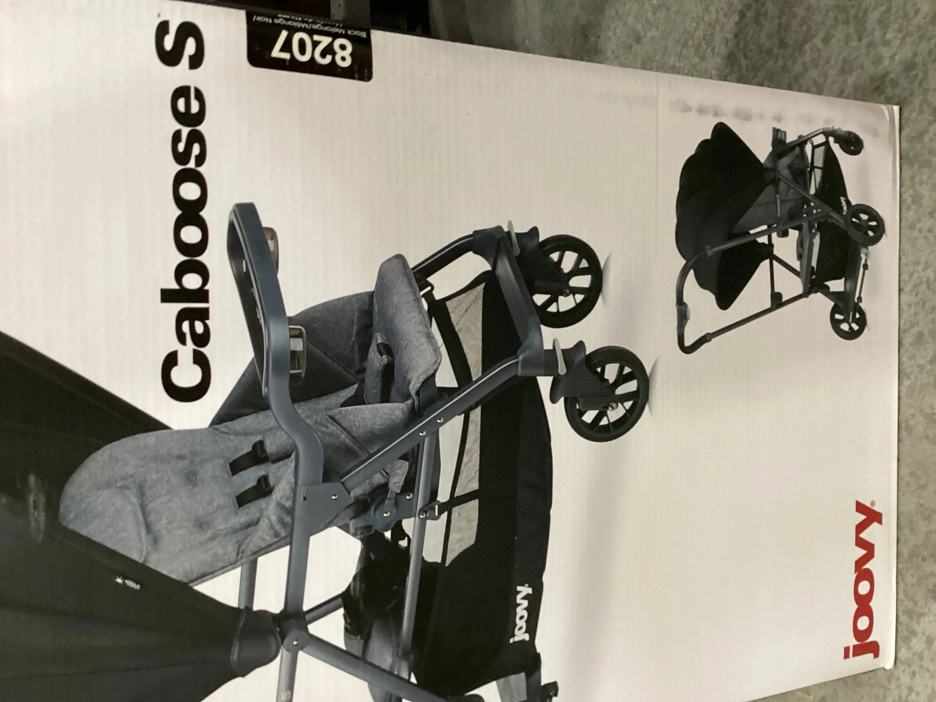 Joovy Caboose S Sit Stand Double Stroller - Black Melange